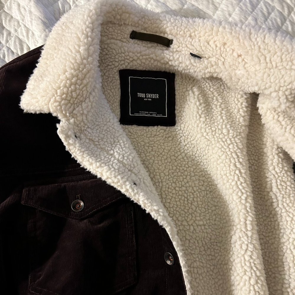 Todd Snyder Corduroy Sherpa Jacket -- Choc Brown XL
